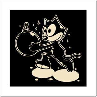 Felix The Cat with Bomb Posters and Art